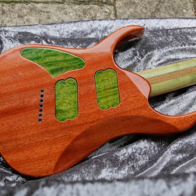 Boutique guitar Ergal 7 string fanned points and lines edition by GB Liuteria image 3