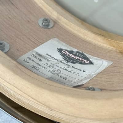 Craviotto 5x14" VIDEO Solid Maple Snare Drum - 2024 Gloss Maple w/ Mahogany Inlay image 12
