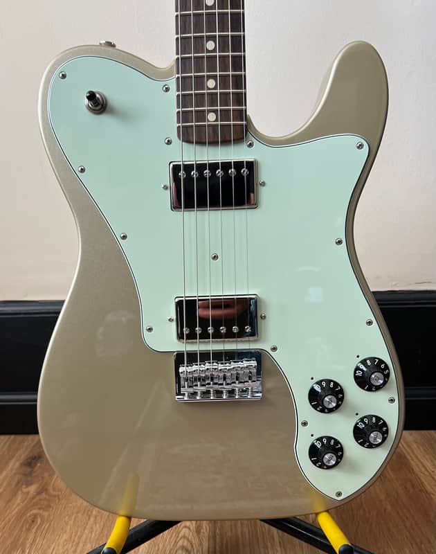 Fender Chris Shiflett Telecaster Deluxe Electric Guitar & Case 2021 - Shoreline Gold