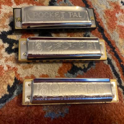 Hohner Harmonica (3) Marine Band A F Pocket Pal in C Ship Free Tomorrow image 2