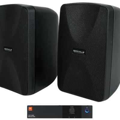 JBL CSA 140Z Commercial 70v Amplifier+(2) Black 4" Wall Mount Swivel Speakers image 1