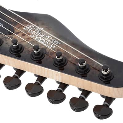 Schecter C-6 Pro Electric Guitar Burl Top, Coil Split Tap, Charcoal Burst image 6