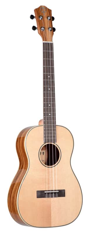 Teton TB160ZWG Baritone Ukulele, soild spruce top, zebra wood back & sides image 1