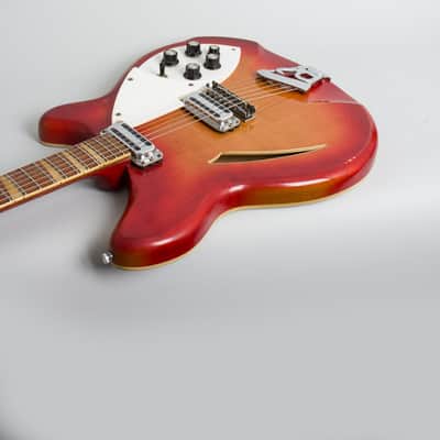 Rickenbacker Model 360 Thinline Hollow Body Electric Guitar (1967), ser. #GB-572, original silver Tolex hard shell case. image 7