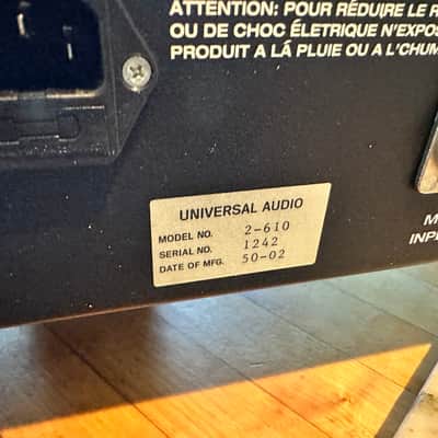 Universal Audio 2-610 Dual Tube Preamps - Amazing Condition! image 6