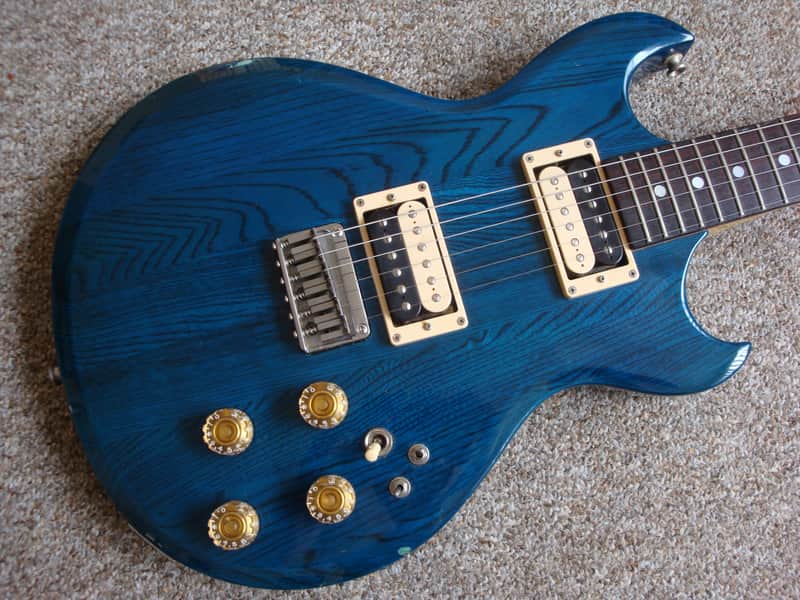 Aria Pro II CS-350 Cardinal 1982 See Thru Blue. Matsumoku | Reverb