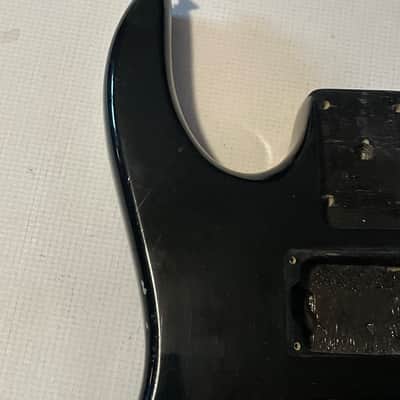 1990 Korean Ibanez EX 140 Series Black Basswood Guitar Body 2 Post Tremolo Ready image 9