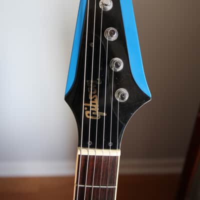 1990 Gibson Custom Shop Original Firebird V Renault Blue One-Off w/ OHSC Rare 1st Reissue image 7