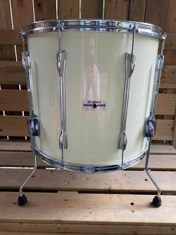 YAMAHA 9000 - RECORDING CUSTOM 18" FLOOR TOM STAGE WHITE / MADE IN JAPAN image 1