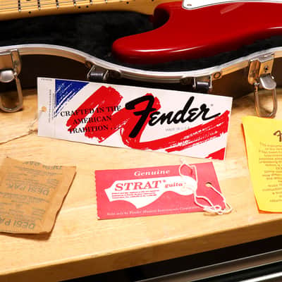 RARE! 1995 American Standard Fender GC-1 GK Roland Ready Stratocaster Lipstick Red! USA Strat! +OHSC 99572 image 11