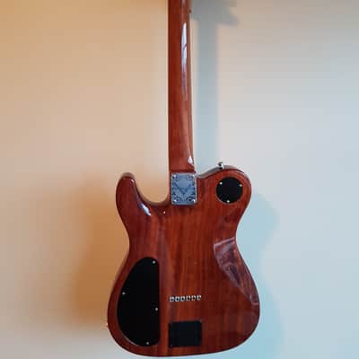 Warmoth Telecaster, Spruce on Mahogany, Piezo, SS Frets Clear Finish image 7