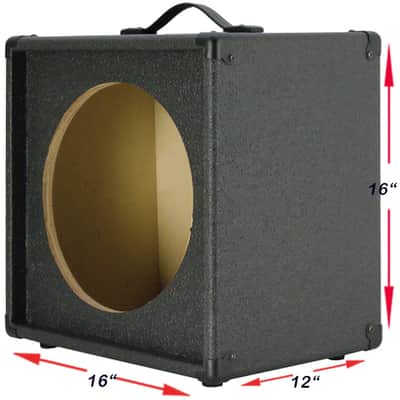 1X12 guitar speaker empty cabinet charcoal black tolex strait front shape US  MADE, G1X12st cbtlx image 2