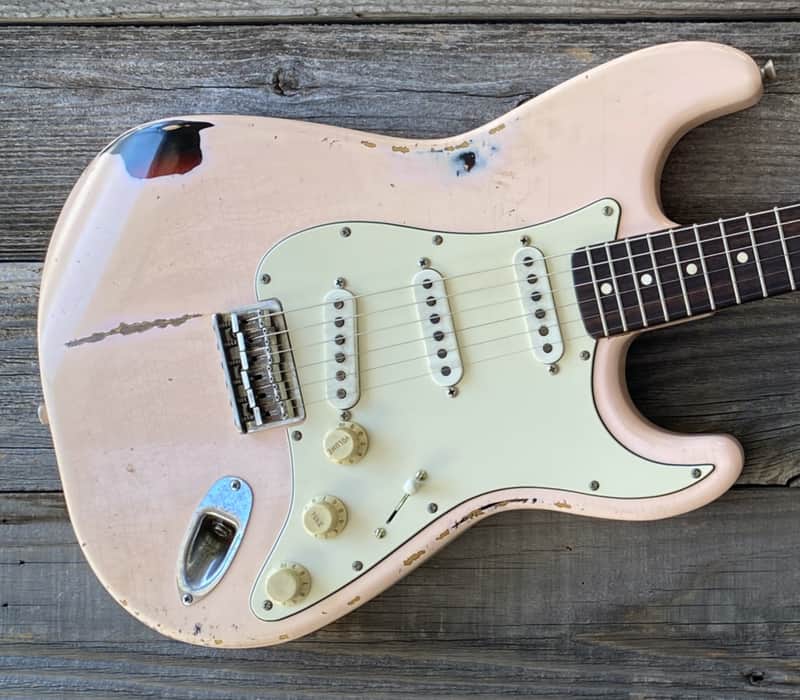 Cerutti Custom Guitars Sicario S-Style 2024 - Shell Pink Over 3-Tone Burst image 1