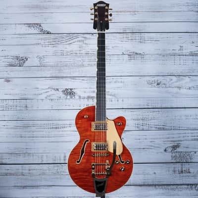 *DEMO* Gretsch Electromatic LTD Flame Okoume Broadkaster Jr. w/Bigsby | Roundup Orange image 3