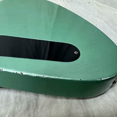 Maghini Guitars Skylark Baritone Guitar with COA + Gator Case 2023 - Lightly Aged Jade Metallic image 19