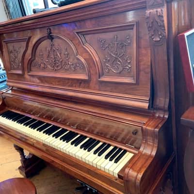 Beautiful Pristine 1898 Antique "Bush & Gerts " Upright Piano Comp. Overhauled image 7