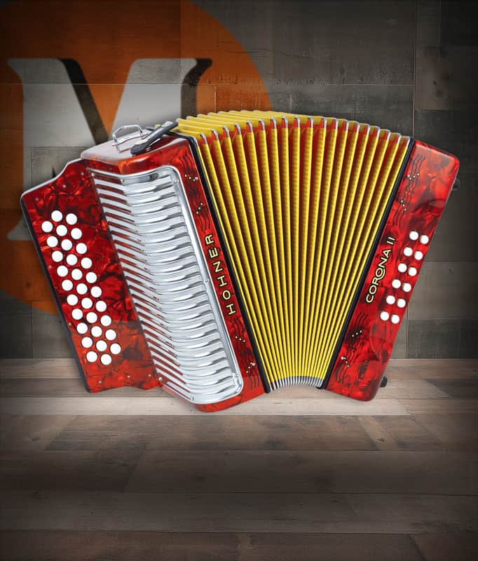 Hohner Corona II Classic FBbEb Accordion - Pearl Red (3523FR) image 1