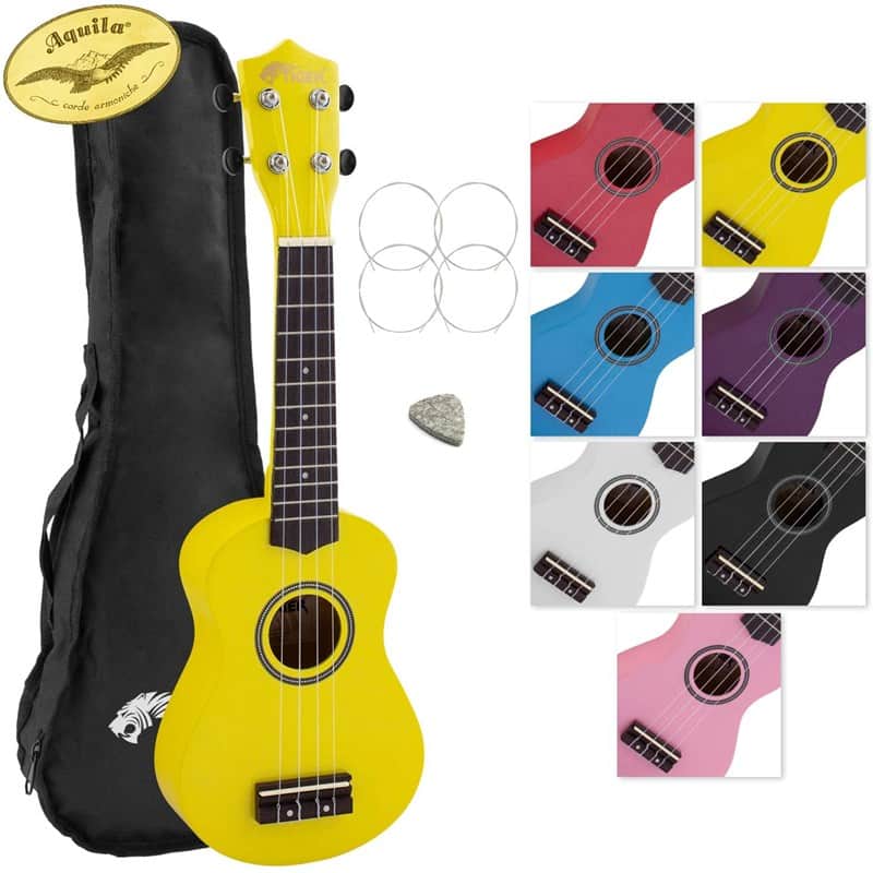 Tiger UKE7-PP Sopran Ukulele mit Tasche - für Anfänger - Violett