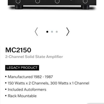 McIntosh MC2150 150-Watt Stereo Power Amplifier image 8