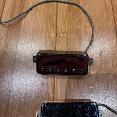 Gibson Les Paul Deluxe Mini Humbucker Pickups(PAIR) Chrome 1979 - Chrome image 5