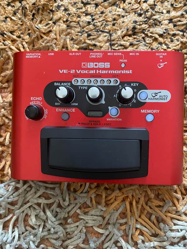 Boss VE-2 Vocal Harmonist Multi-Effect Unit 2014 - Present - Red image 1
