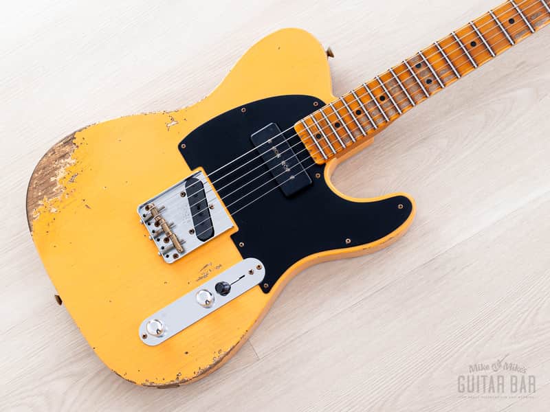 2023 Fender Custom Shop 1952 Telecaster Streamlined U Heavy Relic Butterscotch Blonde w/ P-90, Case, CoA, Lightweight Ash image 1