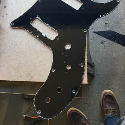 Kramer Aluminun Neck 250G Custom Guitar Pickguard BLACK 3 Ply image 3