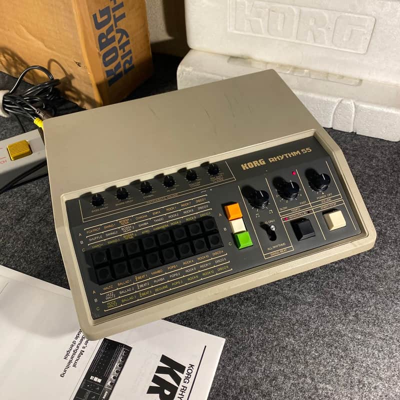 Korg KR-55 Rhythm 55 1970s - Cream image 1