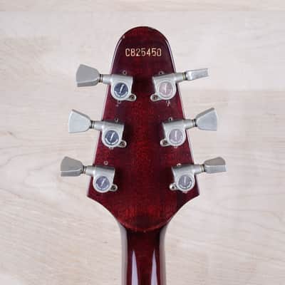Greco Flying V Non Catalog MIJ 1982 Red Flame CMT Style Made in Japan w/ Bag image 21