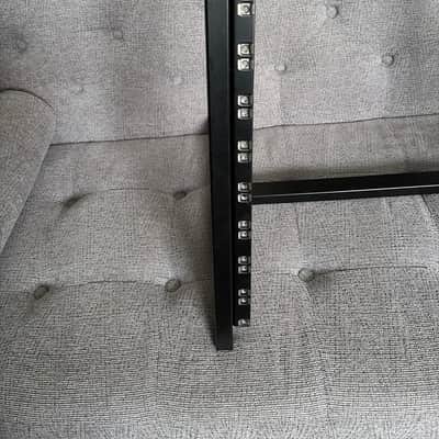 K&M 40900 19" Rack Desk Stand with Steel Rack Rails 2020s - Black image 3