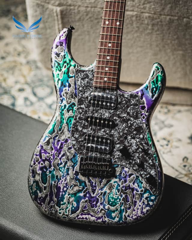 James Tyler USA Studio Elite HD-Alien Guano Semi-Gloss HSH w/Indian Rosewood FB, Matching Faux Neck and Headstock, Black HW, Midboost & Bypass Button image 1