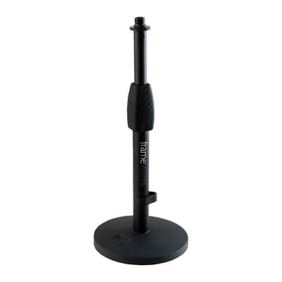 Gator Frameworks Gfw Mic 0601 Supporto Da Tavolo Per Microfono Con Base Tonda Da 15 Cm E Altezza Regolabile 25 38 Cm image 2