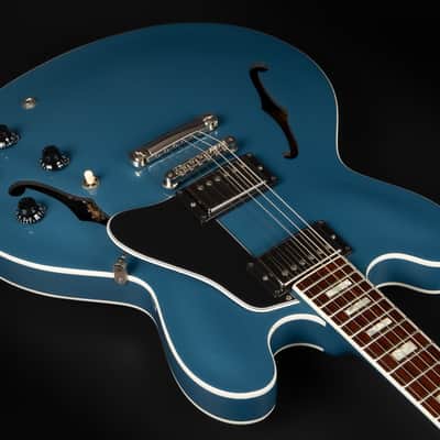 2017 Gibson Memphis Custom ES-335 Block - Pelham Blue | USA Limited Edition Semi-Hollow Burstbucker Humbucker Pickups | CoA OHSC image 8