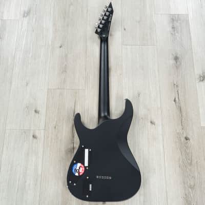 ESP LTD Deluxe MH-1000NT BB Guitar, Macassar Ebony, Fishman Fluence Modern, Black Satin Bold Binding image 5