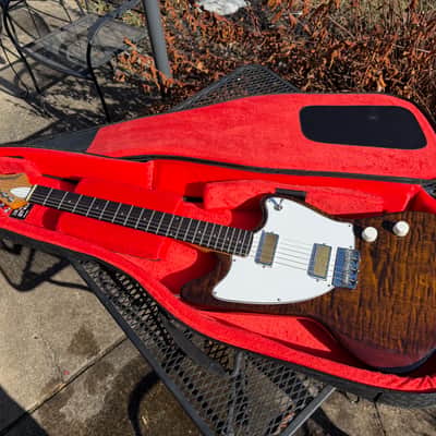 2020 Harmony USA Silhouette Limited Edition Flame Maple Top - Transparent Brown + New GATOR Transit GT bag image 24