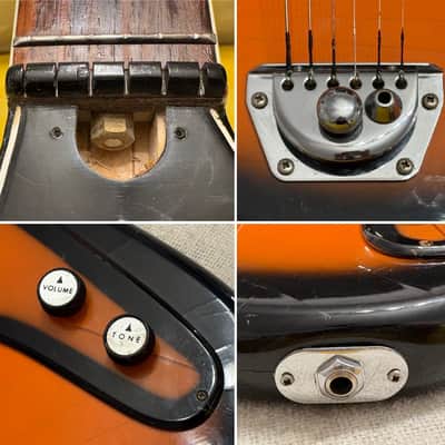 1960’s D’Scala Deluxe Electric Guitar Orange & Black Made in Italy Rare Bizarre + Case image 21
