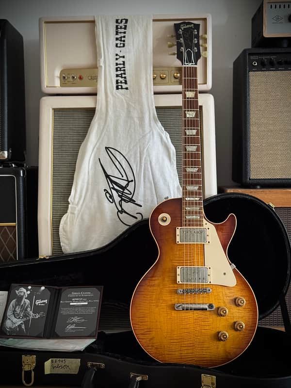 Gibson Custom Shop Billy Gibbons "Pearly Gates" Les Paul Std. VOS "Holy Grail" Ltd. Run! Serial: #BG145 nur 3,92kg!  2009 - VOS Pearly Gates Burst image 1