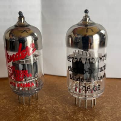 Sylvania/RCA Fender Deluxe Tweed Retube Set  (1 12AX7, 1 12AY7, 2 Sylvania  6V6, RCA 5Y3) Perfect Matched 6V6! image 4