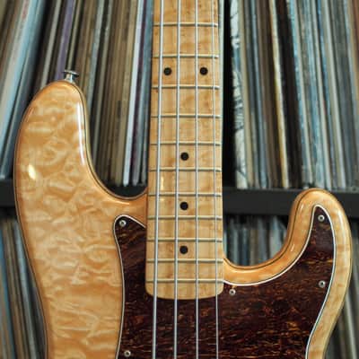Michael Dolan Custom Precision Bass Natural Quilted Maple Top 34" Scale Beautiful! Video image 6