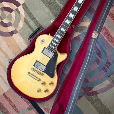 1977 Gibson Les Paul Custom Faded White/Cream w/case image 9