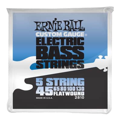 Ernie Ball 2810 Flatwound 5-String Electric Bass Strings (45-130)