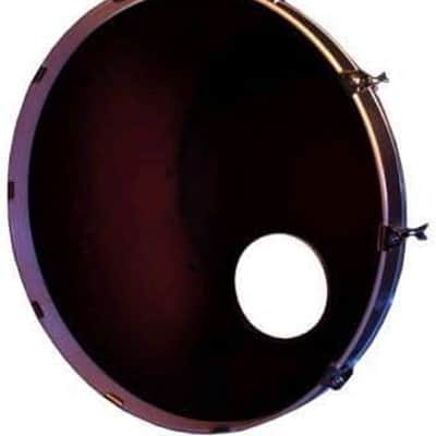 22 Inch Black Resonant Bass Drum Head | Single Ply Film with Overtone Control Ring | Offset Mic Port Kick Drum Skin | Studio Percussion image 3