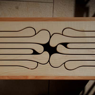 Handmade Wooden Tongue drum 2025 - Flame Maple, Lebanon Cedar image 2