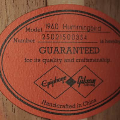 Epiphone 1960 Hummingbird Reissue (#354) image 11