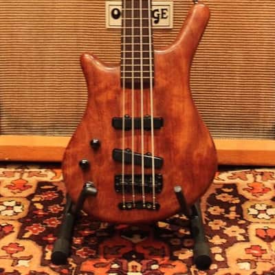 Vintage 1991 Warwick Thumb Thru Neck Golden Era Left Handed Bass Guitar w/ Case image 1