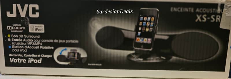 JVC Speaker System XS-SR3 iPod Dock for 30 Pin in Original