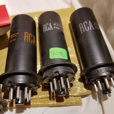 RCA Matched Pair (2) 6L6 tNOS AT1000 TESTED Vacuum Tubes metal Beam Power Tetrode 1936-1965 image 4