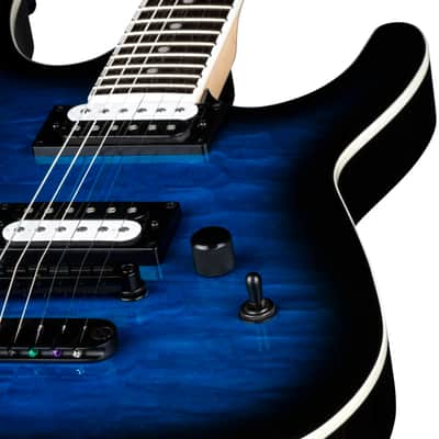 Dean Modern X electric GUITAR Trans Blue Burst - NEW w/ Tuner + Strap image 4