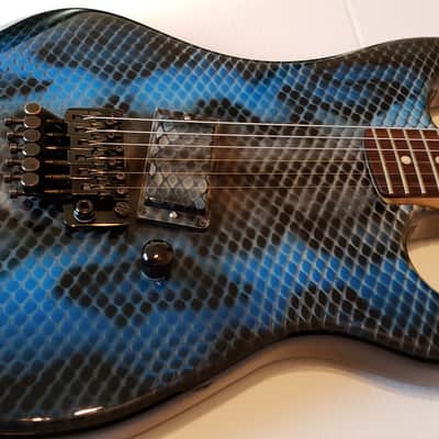 Kramer Baretta with Custom Paint and EMG 1986 Blue Snake image 1