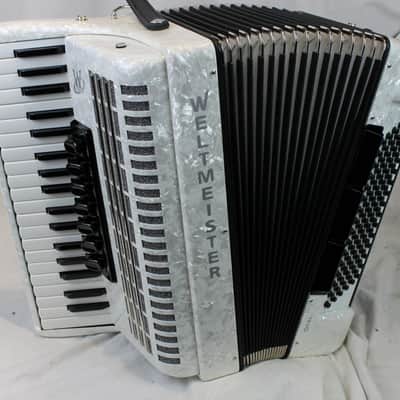 NEW White Weltmeister Opal Piano Accordion LMM 37 96 image 1
